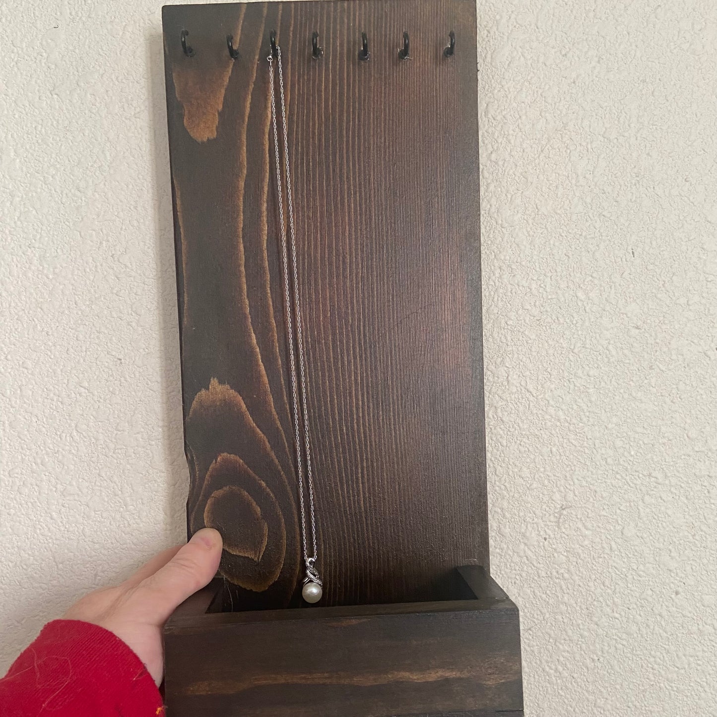 Space Saving Wood Jewelry Organizer