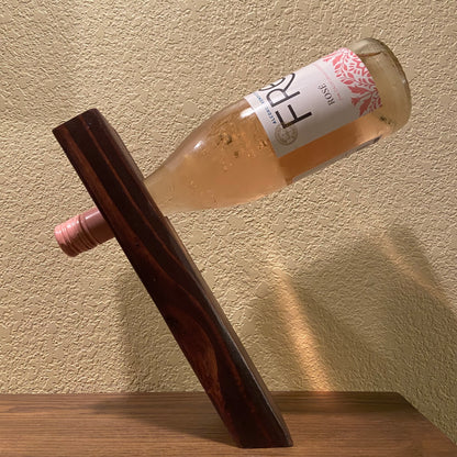 Floating Wood Wine Bottle Holder