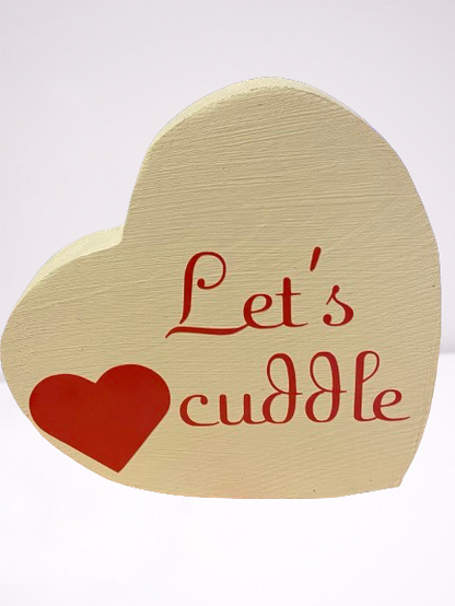 Cutie Heart Wood Shelf Sitters