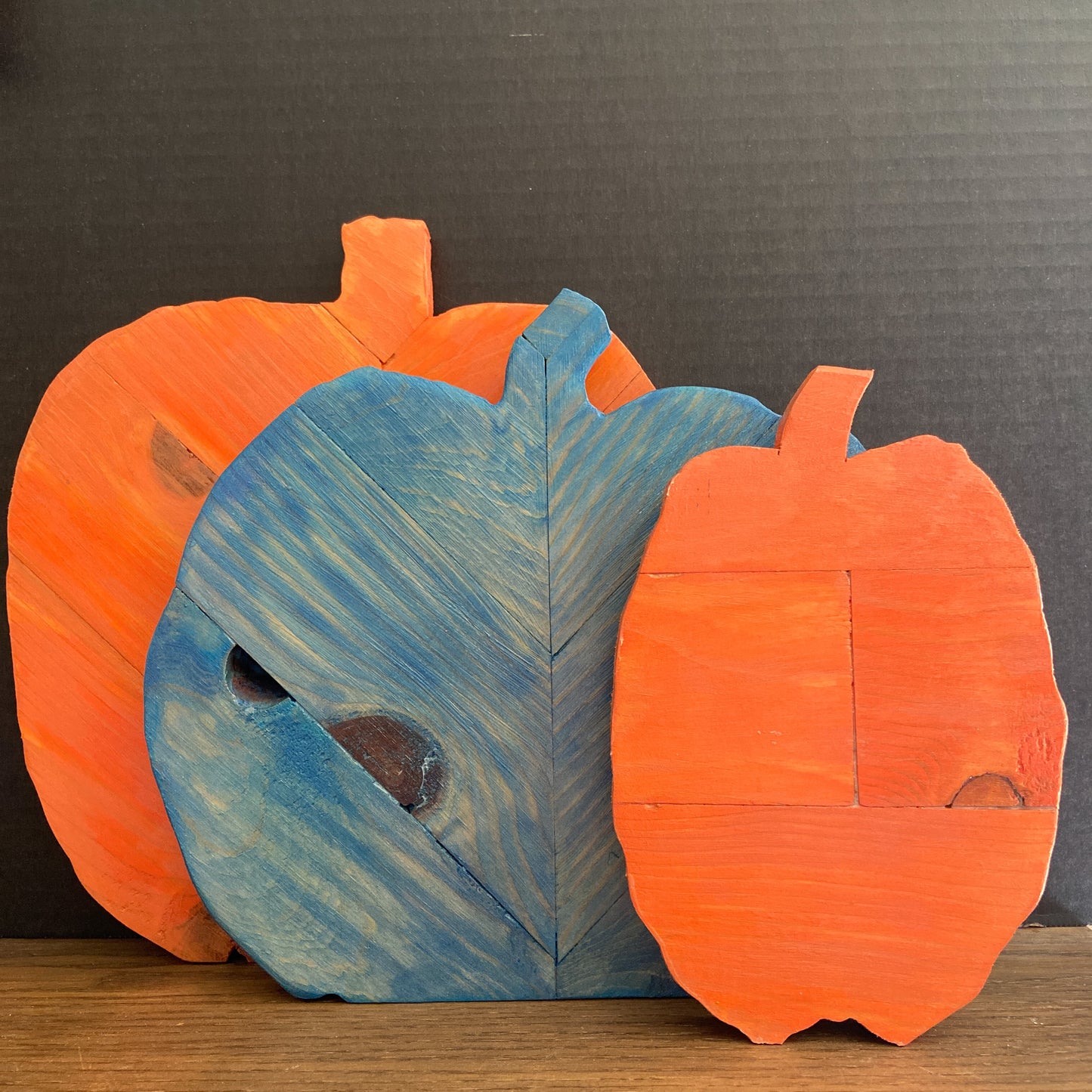 Geometric Wood Pumpkins