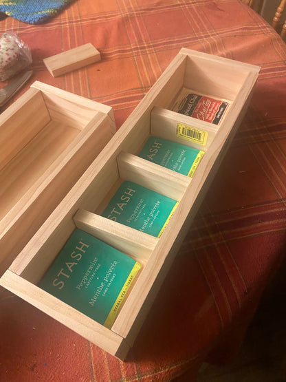 Wood Tea Bag Organizer