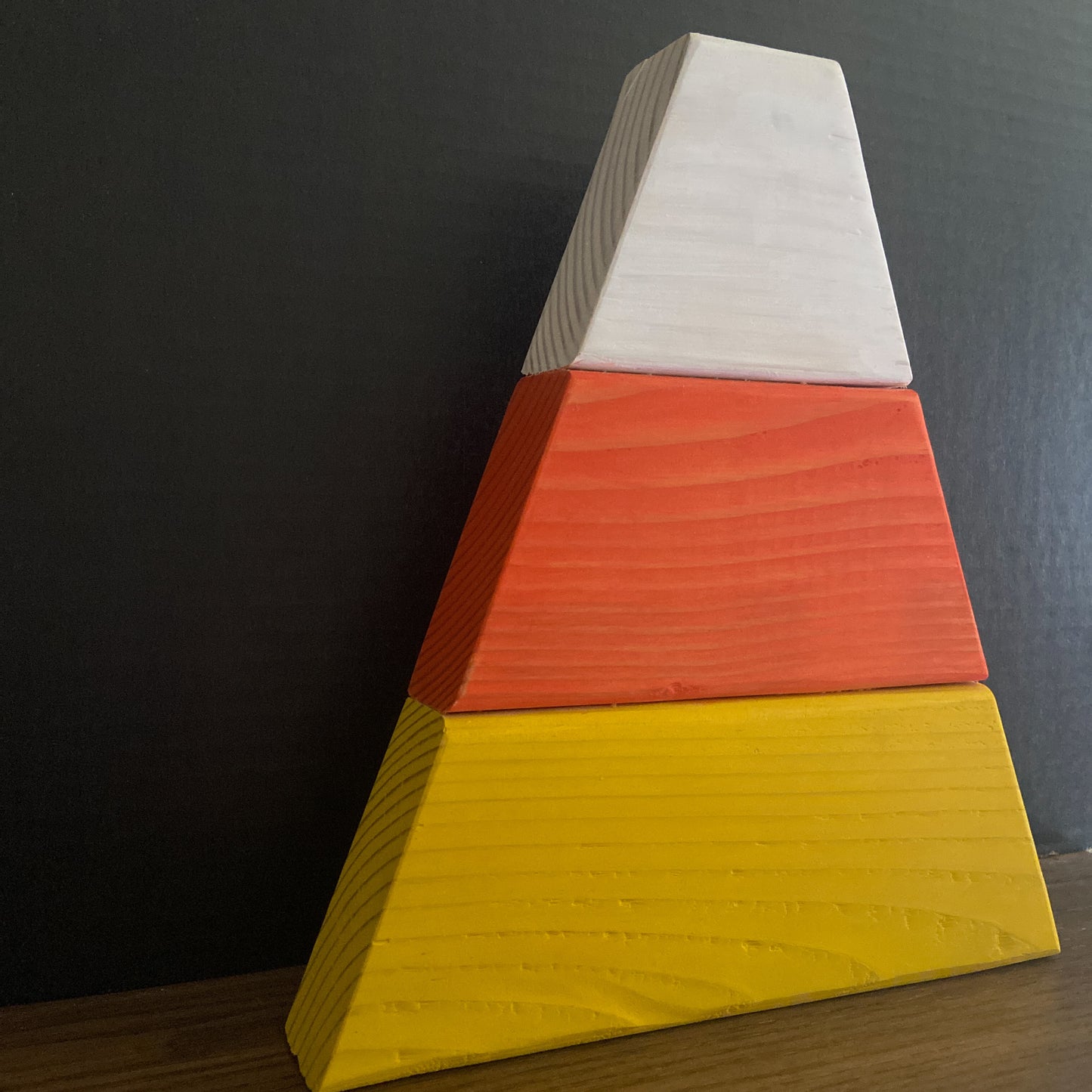 Candy Corn Wood Decoration