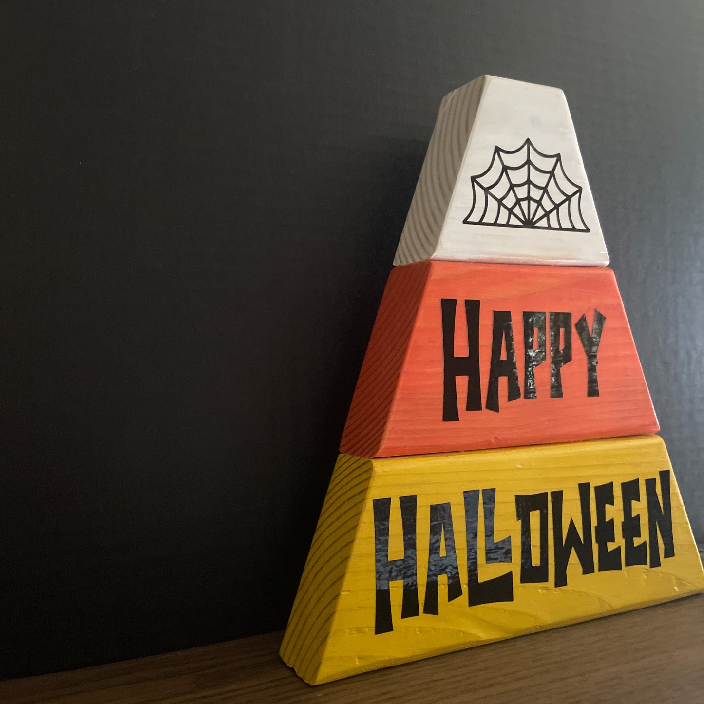 Candy Corn Wood Decoration