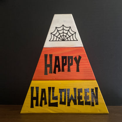 Candy Corn Wood Decoration