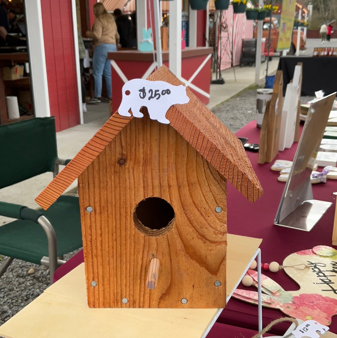 Wood Birdhouse Natural